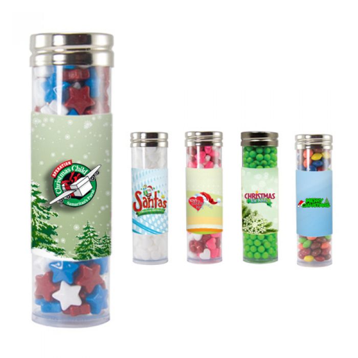 Custom Printed Large Gourmet Plastic Candy Tubes
