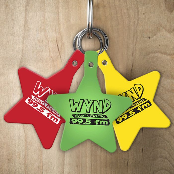 Customized Star Shaped Flexible Key-Tags