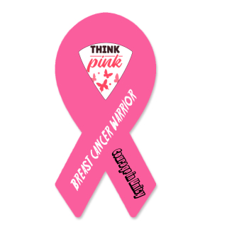 3.8x8 Printed Large Awareness Ribbon Shape Magnets 20 Mil
