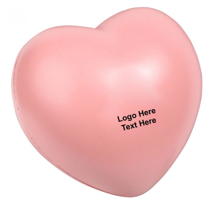 Custom Breast Cancer Awareness Heart Shaped Stress Relievers