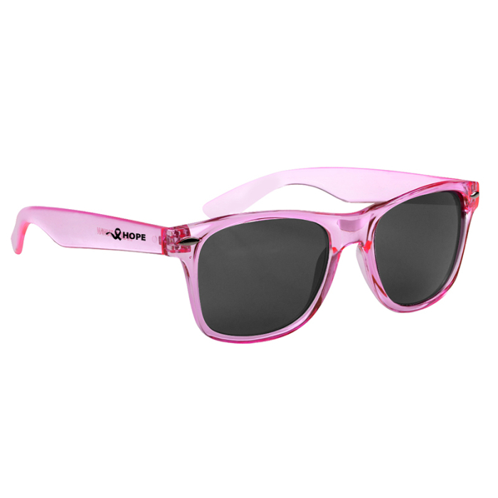 Custom Printed Pink Awareness Malibu Sunglasses