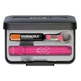 Breast Cancer Awareness Mag-Lite Solitaire Flashlights