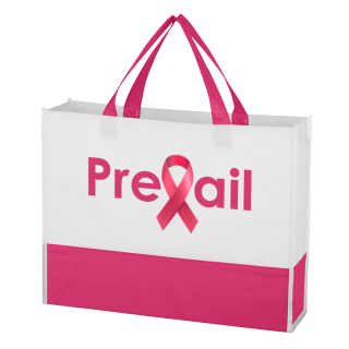Breast Cancer Awareness Non-Woven Prism Tote Bags