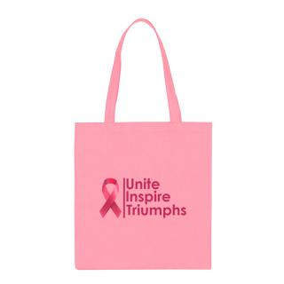 Pink Awareness Non-Woven Economy Tote Bags
