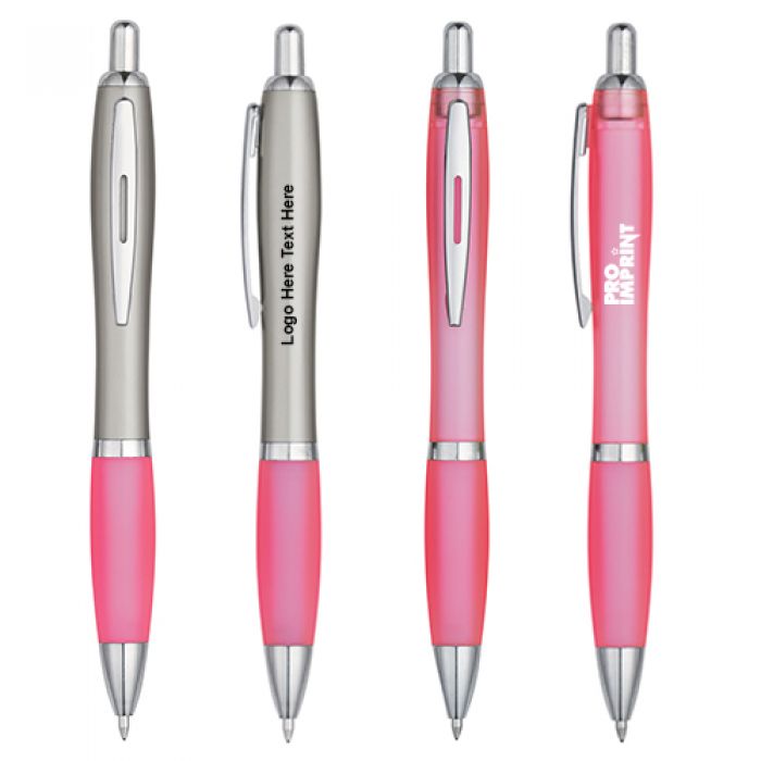 Promotional Pink Awareness Satin Plastic Pens