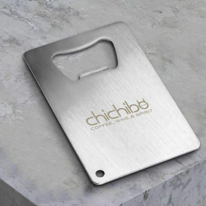 Custom Imprinted Stainless Credit Card Bottle Openers