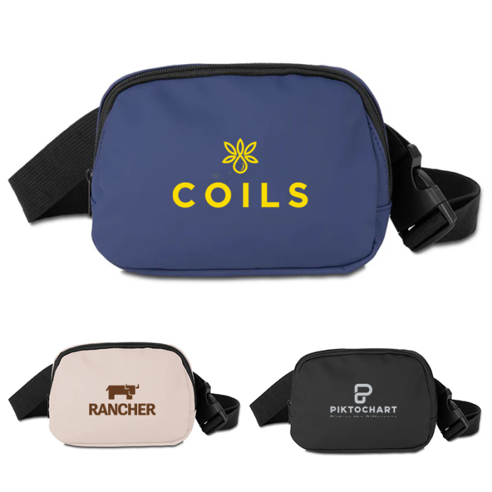 Custom Soft PU Fanny Pack with Hidden Zipper Pockets