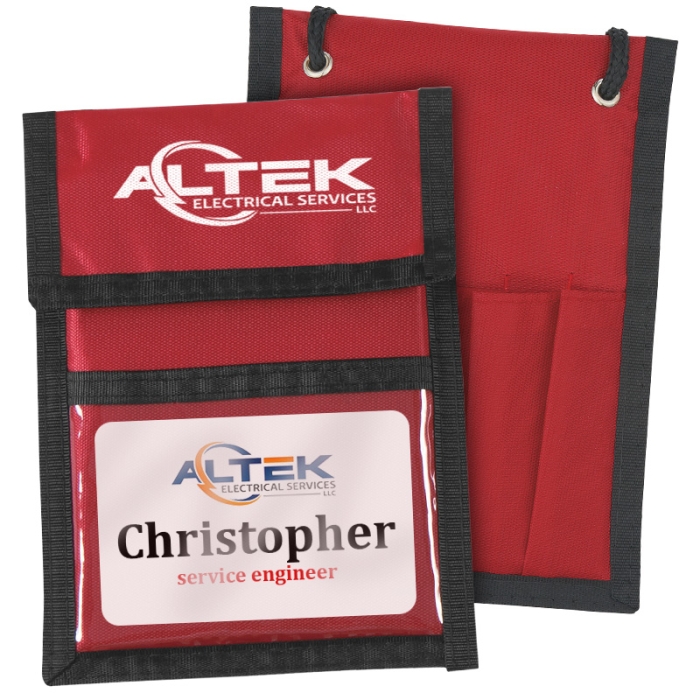 Custom Printed Nylon Neck Wallet Badge Holders