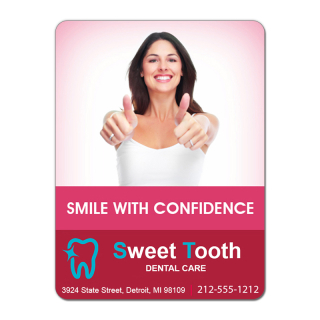 3x4 Dental Fridge Magnets 20 Mil Round Corners