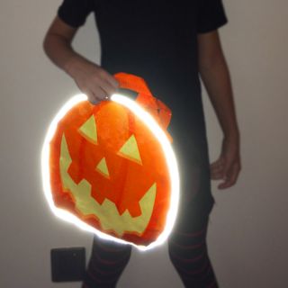 Reflective Halloween Pumpkin Tote Bags