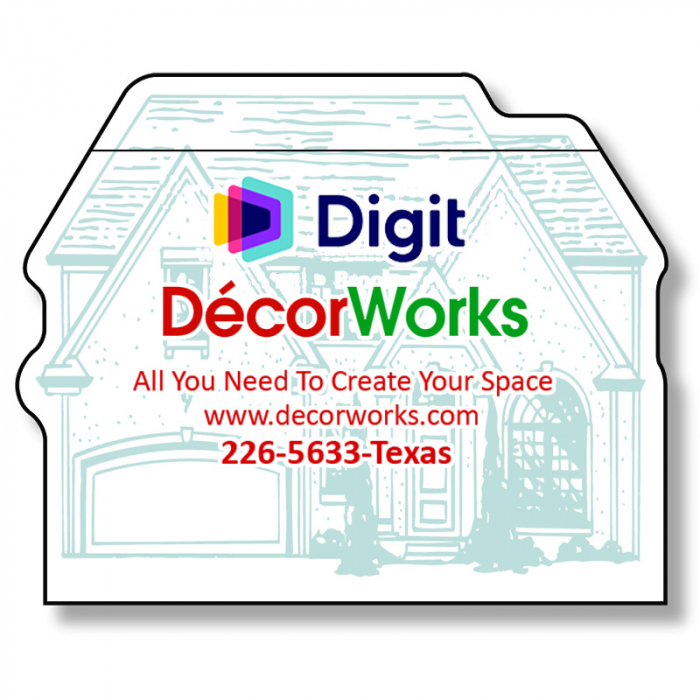 4x4 Custom Imprinted Full Color House Shaped Sticky Notes