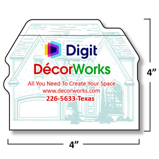 4x4 Full Color House Shaped Sticky Notes