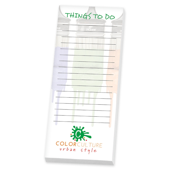 Custom 3 x 8 Adhesive Notepads- 25 Sheets