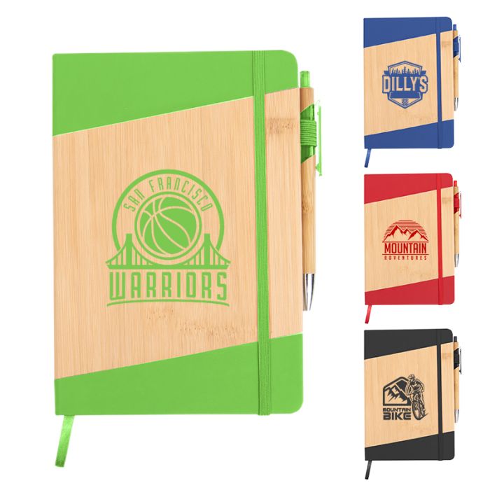 Custom Printed Bamboo Look Journals