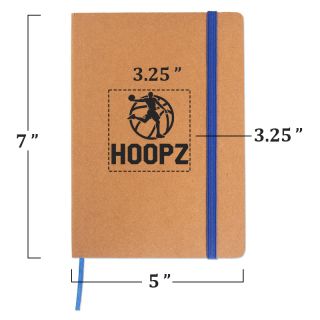 Printed Kraft Journal with Blue Strap