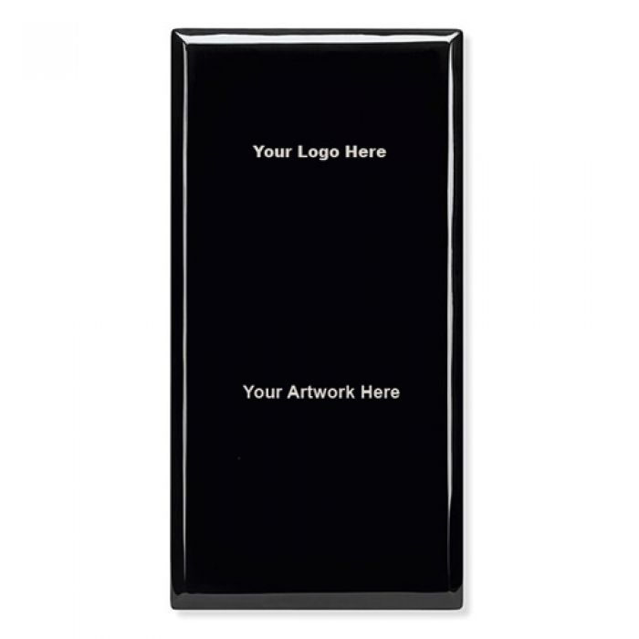 6 x 12 Custom Logo Imprinted Jaffa Black Plaques