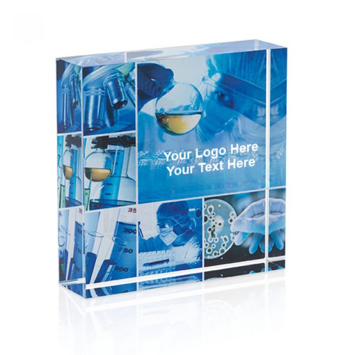 Custom Imprinted Jaffa Square Acrylic Paperweights