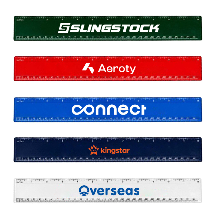 12 Inch Custom Logo Imprinted Rulers