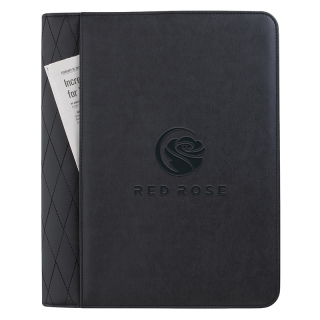 Printed Stitch Zippered Padfolios