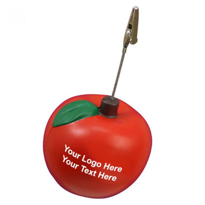 Promotional Logo Apple Shaped Stress Reliever Memo Holders