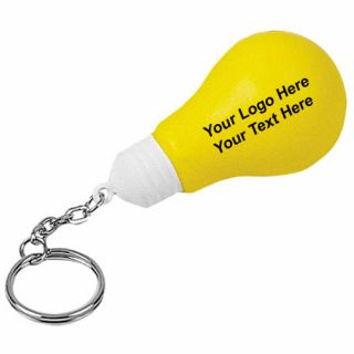ized Lightbulb Shaped Stress Reliever Keychains