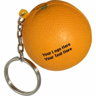 ized Orange Shaped Stress Reliever Keychains