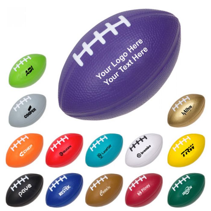 Logo Imprinted Medium Football Stress Relievers