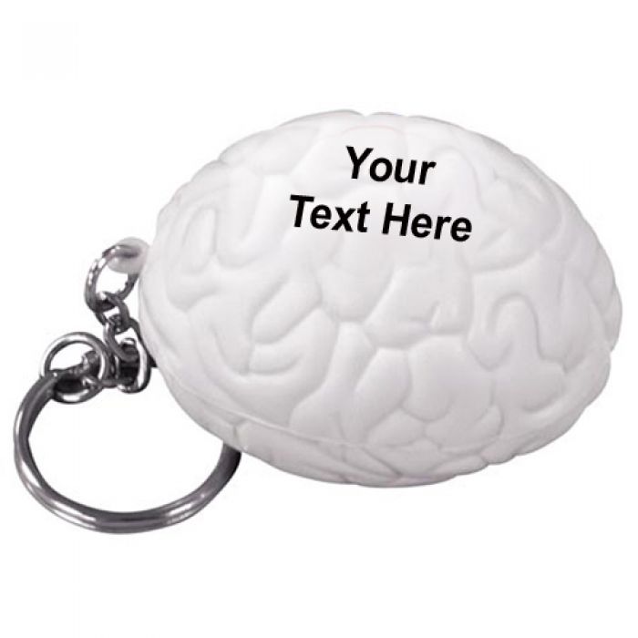 Promotional Brain Shaped Stress Reliever Keychains
