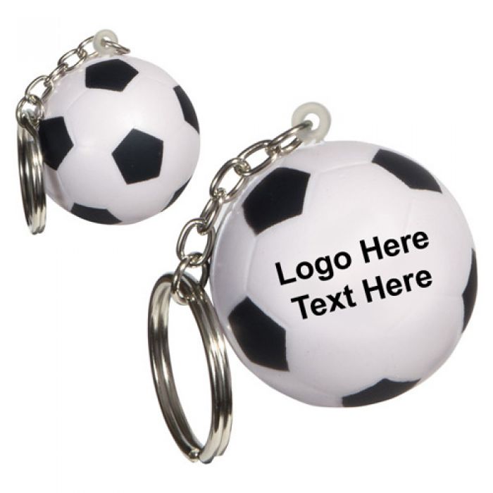 Promotional Soccer Ball Stress Reliever Key Chains