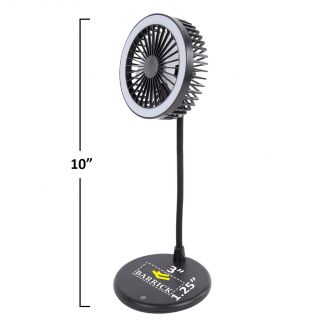 Desktop Fan with Ring Light and Wireless Charger