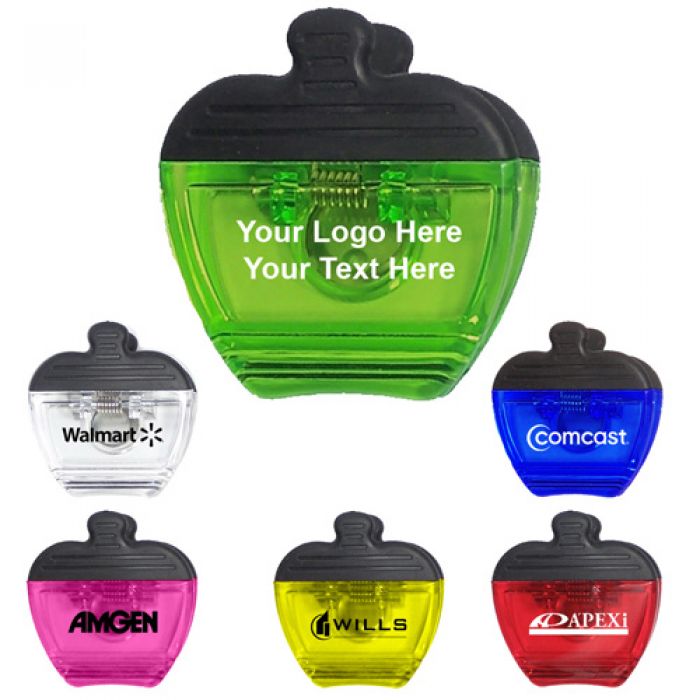 Logo Imprinted Jumbo Size Apple Shape Memo Clips