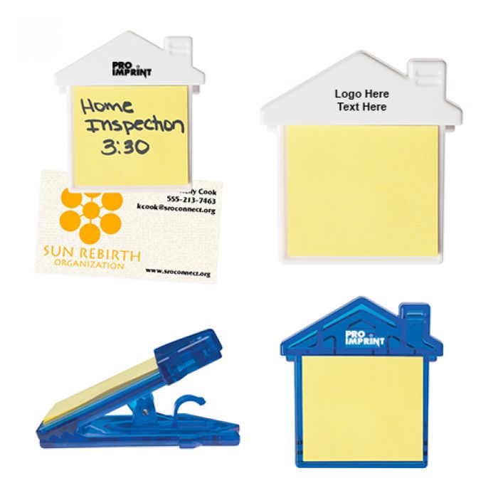 Promotional House Shaped Clip With Sticky Notes