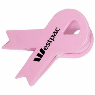 Jumbo Size Pink Ribbon Magnetic Memo Clip Holder