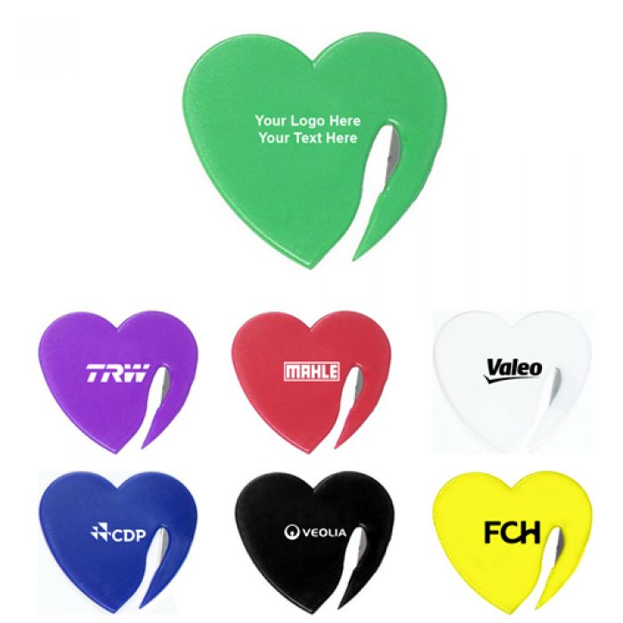 Custom Imprinted Large Size Heart Shaped Letter Openers