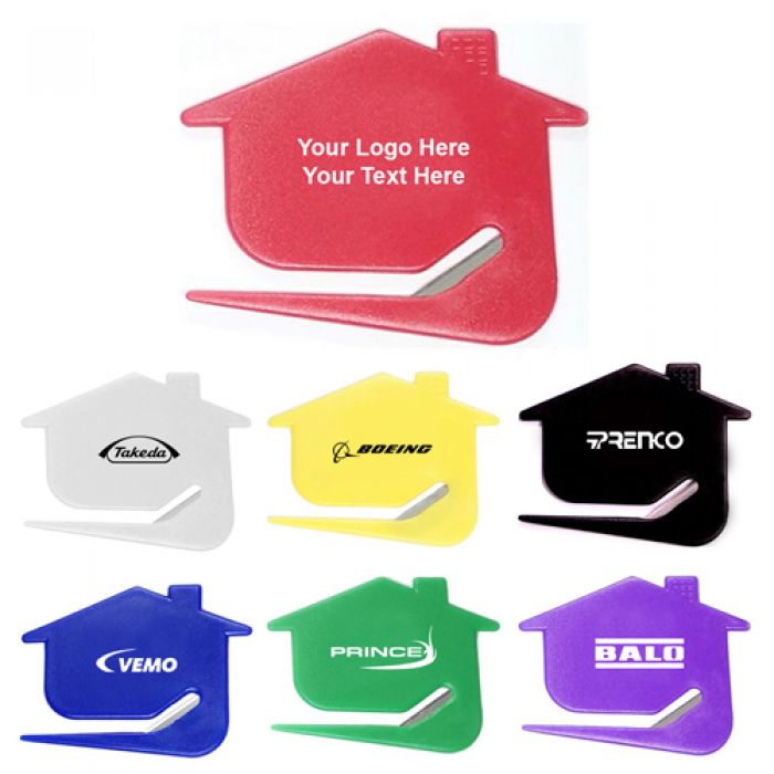 Logo Imprinted Large Size House Shaped Letter Openers