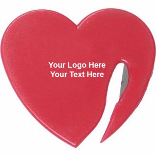 Jumbo Size Heart Shaped Letter Openers with Magnet