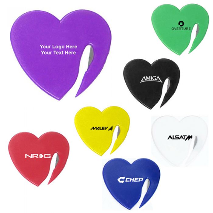 Promotional Jumbo Size Heart Shaped Letter Openers with Magnet