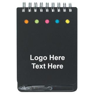 Printed Spiral Jotter with Sticky Notes, Flags and Pen