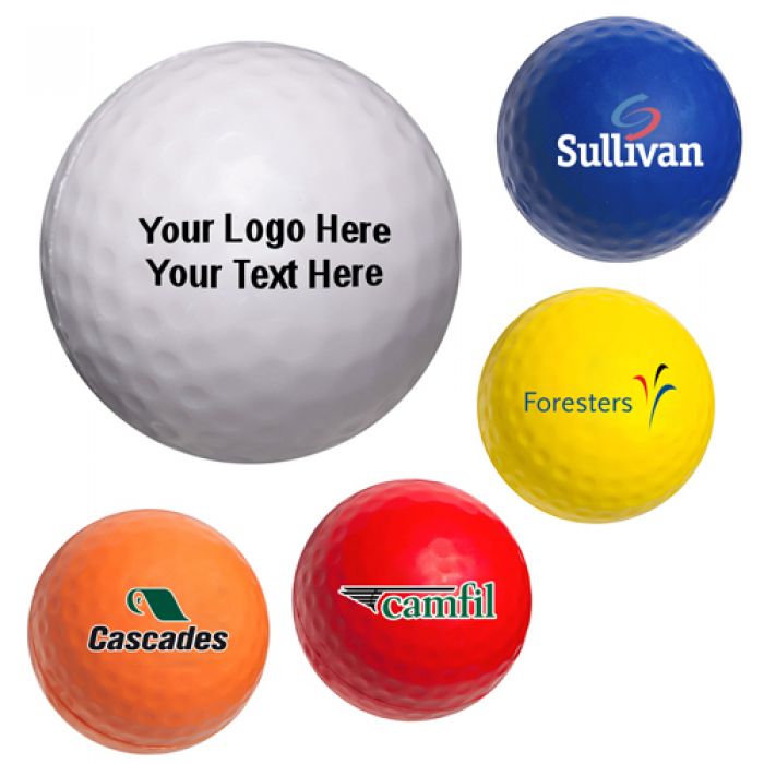 Custom Printed Golf Ball Shaped Stress Balls