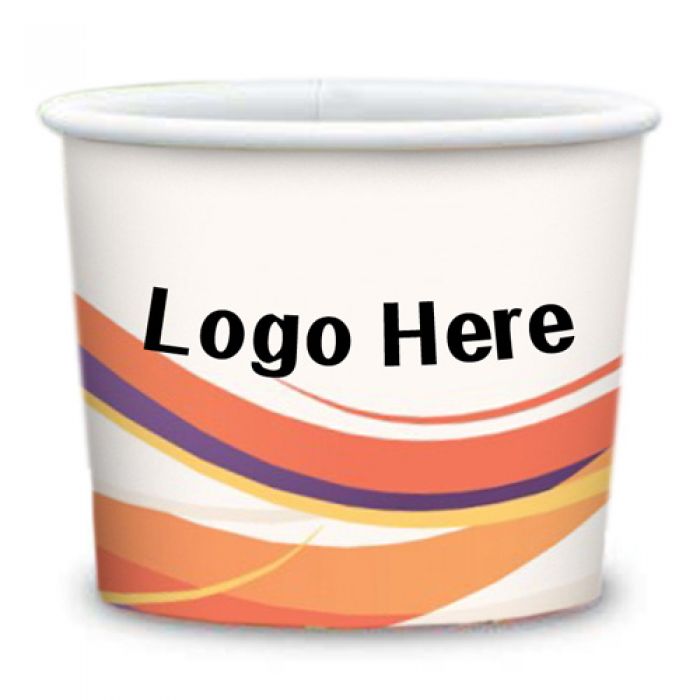 8 Oz Custom Printed Heavy Duty Paper Hot Containers