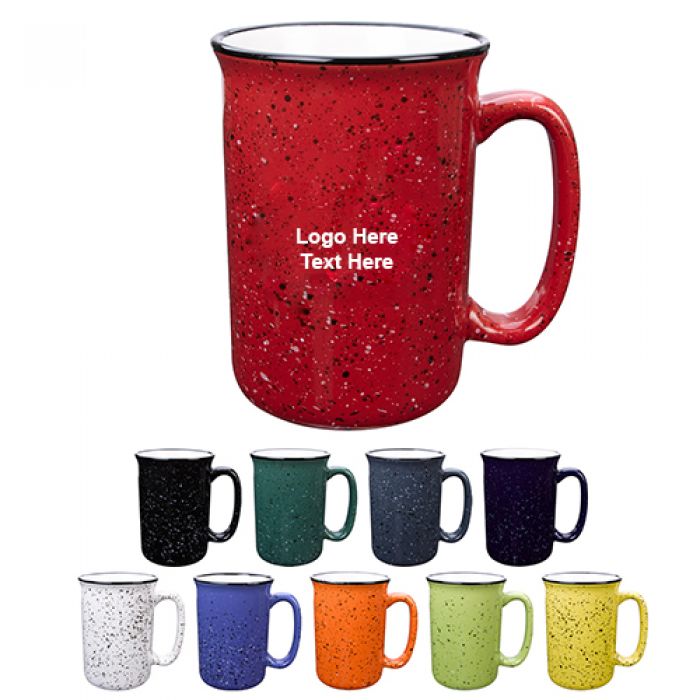 14 Oz Promotional Tall Campfire Ceramic Mugs
