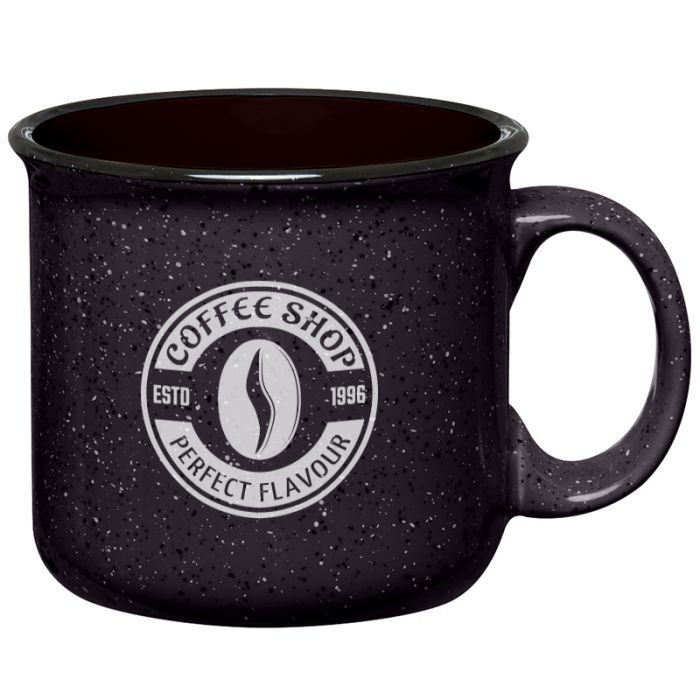 15 Oz Custom Speckled Ceramic Campfire Mugs
