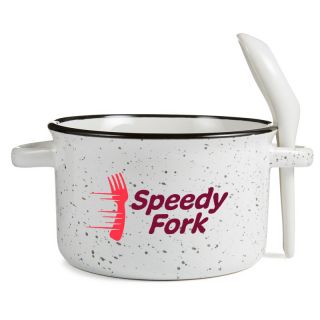 20 Oz Printed Campfire Soup Bowls with Spoon