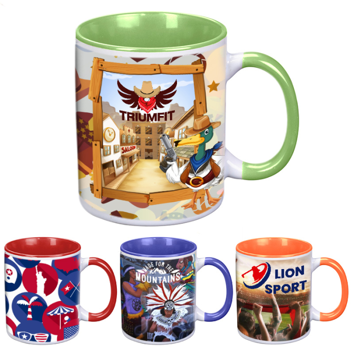 Promotional 11 Oz Dye Blast Full Color Mugs