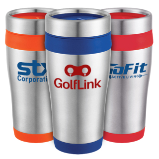 Customized 16 Oz Carmel Travel Tumblers