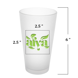 16 Oz Frosted Pint Glasses