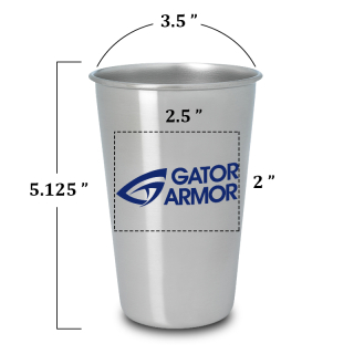 Printed 16 Oz Stainless Pint Glasses