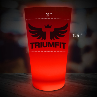 Printed Red LED Pint Glasses