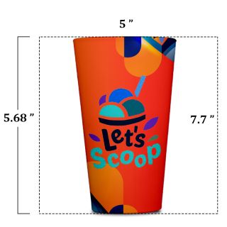 16 Oz Full Color Sublimated Glass Pints