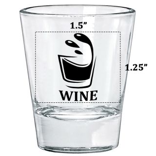 Printed 1.75 Oz Clear Shot Glasses